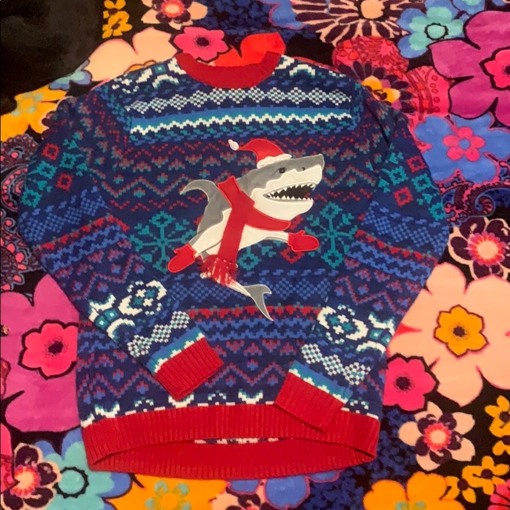 Shark Christmas sweater